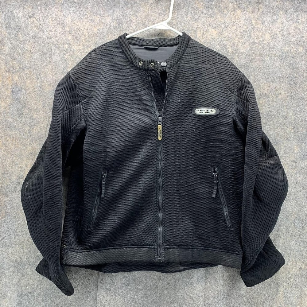 Arlen Ness Jacket Men XXL Adult Black Full Zip Bikewear Pockets Padded